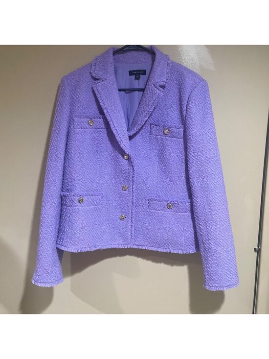 Ann Taylor Jackets & Blazers - Ann Taylor  Tweed Jacket Lily Lavender